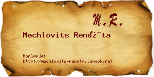 Mechlovits Renáta névjegykártya